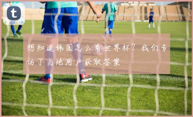 想知道韩国怎么看世界杯？我们专访了当地用户获取答案